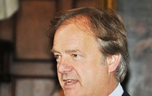 Foreign Office Minister Hugo Swire MP delivers his speech