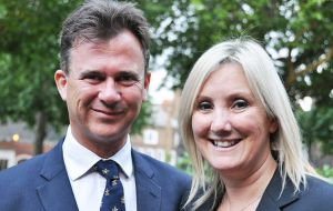 Minister and Lt. Col Mark Lancaster MP, and his wife, Under-secretary of State for Justice, Caroline Dinenage MP