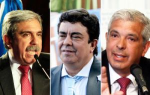 Cabinet Chief Anibal Fernandez, Mayor Fernando Espinoza and lawmaker Julián Domínguez   will compete in the Buenos Aires province primaries.