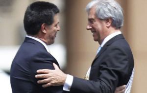 Horacio Cartes was in Montevideo last March when the inauguration of President Tabare Vazquez