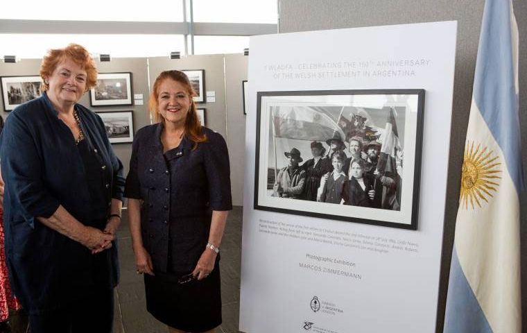 Argentine Ambassador Alicia Castro with Dame Rosemary Butler, Presiding officer from the National Assembly of Wales