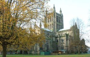 The Dean and Chapter of Hereford Cathedral agreed to the use their 1217 Magna Carta and only surviving King’s Writ from Runnymede 1215 for the tour