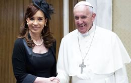 The Pope and Cristina Fernández last private meeting was on 7 June in Rome. CFK said they discussed world hunger and politics, but not Argentine issues.