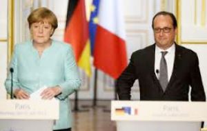 “The door is open for discussion,” Hollande told reporters, standing next to Merkel after talks at the Elysee Palace.
