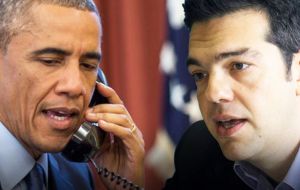 Greek government officials cited by the press in Athens said that Tsipras briefed Obama on the proposal that Greece will present to its creditors on Wednesday.