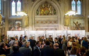 The exhibition at Westminster during the inauguration ceremony attended by lawmakers, diplomats and members from Welsh and Argentine communities   