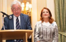 Ambassador Castro with Lord Wigley, a Welsh political figure and chairman of the organizing committee for 150th anniversary celebrations