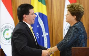 President Cartes will receive the six-month pro tempore presidency of Mercosur from Dilma Rousseff at a ceremony in Brasilia 