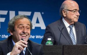 Platini declare his intention to run for the FIFA presidency after Blatter announced on July 20 that he would definitely step aside on Feb. 26. 