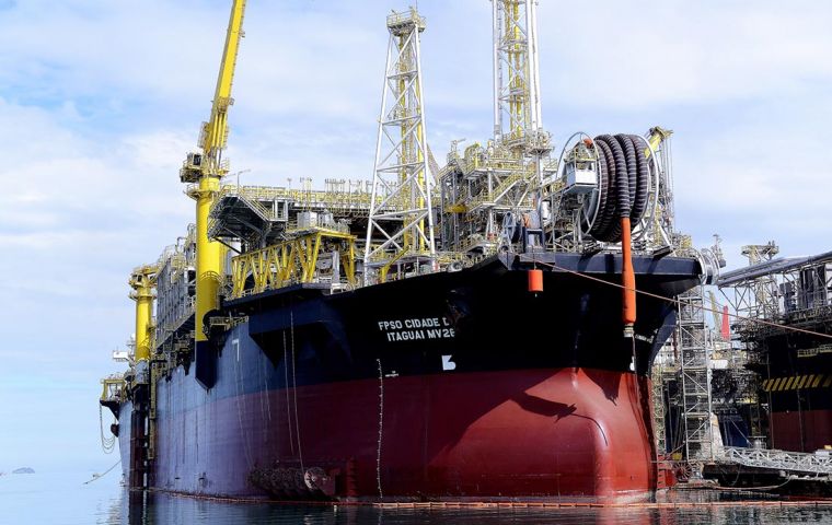 Cidade de Itaguaí is a floating, production, storage and offloading (FPSO) vessel, the sixth unit to start production across BG's discoveries in Santos Basin