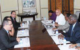 CARICOM chairman Barbados’ Prime Minister Freundel Stuart informed visiting Venezuelan vice-president Jorge Arreaza of the group's position
