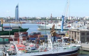 Montevideo is a cargo transfer port for several of the fishing fleets operating in the South Atlantic 