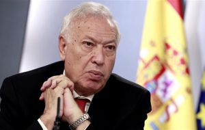Spain’s Foreign Minister, Jose Manuel Garcia-Margallo, stated recently that hostile Spanish policies towards Gibraltar were ‘bearing fruit’.