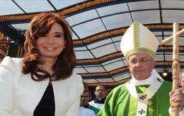 Last July the Argentine leader attended the mass that Francis gave in Paraguay that marked the end of his tour that also included Ecuador and Bolivia