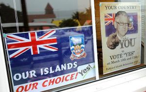 “In 2013 the people of the Falkland Islands made clear our desire to remain a British Overseas Territory”.