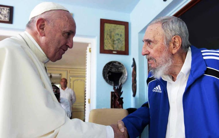 Spokesperson Father Lombardi said the meeting, which included Castro's wife and other family members, was “very relaxed, fraternal and friendly.”