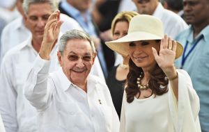 Raul Castro and Fernandez met on Saturday and discussed the state of bilateral relations and ways of strengthening the relationship. 