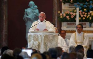 “We are asked to live the revolution of tenderness as Mary, our Mother of Charity, did,” Francis said at a morning Mass, his last in Cuba
