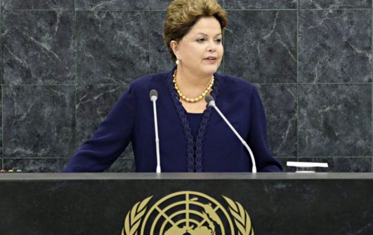 Brazil’s “energy mix is among the cleanest in the world” said Rousseff claiming  the country has “reduced deforestation in the Amazon rainforest by 82%”.