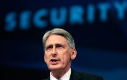 Hammond said the right to self-determination is being challenged not only in eastern Europe and the Middle East, but also in Gibraltar and South Atlantic.