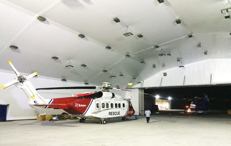 The new BVE helicopter hangar facility was designed, manufactured and constructed by RUBB UK to house three Sikorsky S-92 helicopters. 