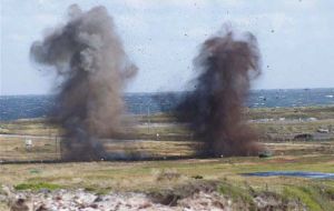 Falklands Demining Program Office has notified that controlled explosions as part of the Demining Project are due to take place on Thursday 22 October. 