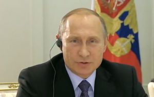 Putin was also praised for having acted with 'determination' when he decided to confront head-on global terrorism in reference to Russia's intervention in Syria