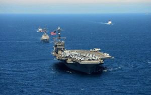 USS George Washington and Carrier Strike Group 9 will be in Latin American waters through December for UNITAS 2015