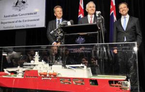 “We are a very staunch and committed supporter of the Antarctic treaty system”, said Australia PM Malcolm Turnbull announcing the new ship. (Pic APP)
