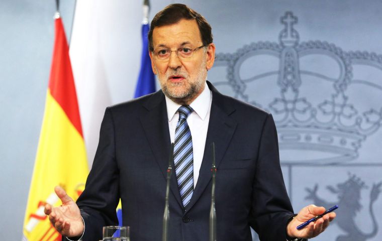 In a nationally televised address, Rajoy said his government will appeal the decision at the constitutional Court, which has in the past blocked such moves