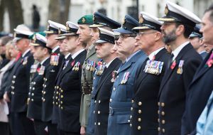 UK Government Ministers and Defense Chiefs joined members of the Armed Forces, the public and Civil Servants for a service at the Cenotaph 