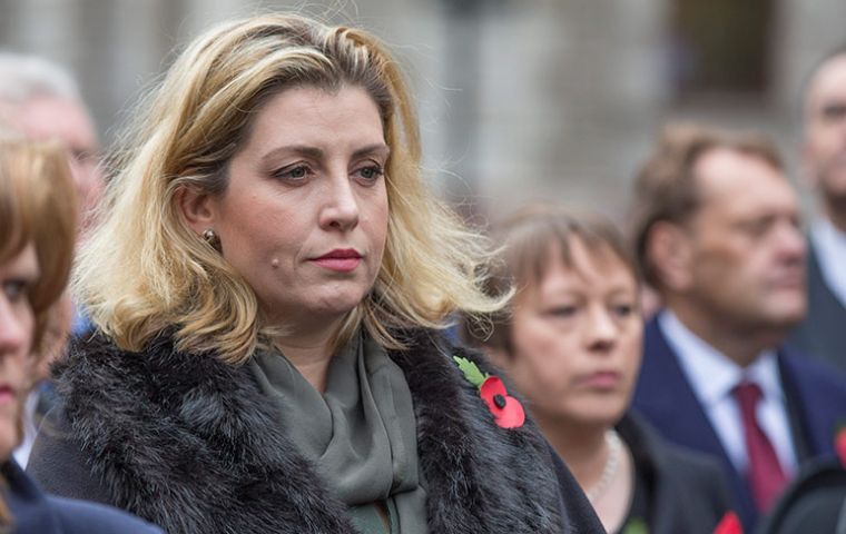 Minister of State for the Armed Forces, Penny Mordaunt MP was among at the ceremony which recalls 11 November, 11:00 AM, Armistice  