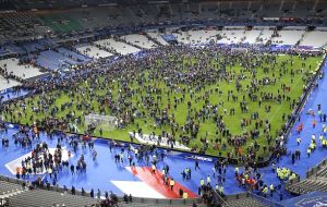 Explosions could be heard inside the stadium as three suicide bombers detonated vests outside the ground while the friendly between France and Germany