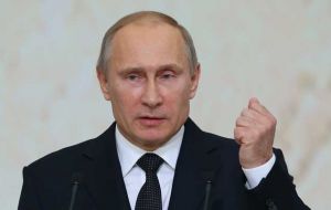 “It's necessary to establish direct contact with the French and work with them as allies,” Russian President Vladimir Putin told his military top brass