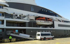 In addition to local accommodation which was arranged for the displaced crew and passengers in Stanley, L’Austral has provided lodging for 60 people. (Pic by R. Goodwin)