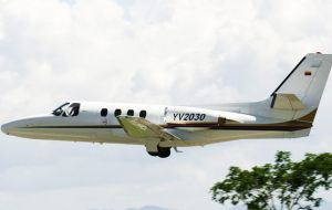  According to US prosecutors the Cessna Citation with 800 kg of cocaine took off from a terminal reserved for government officials at Caracas airport