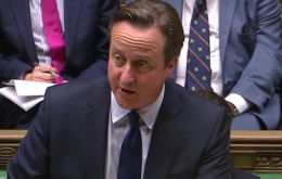 PM Cameron addressing Parliament announcing extra funds for defense equipment