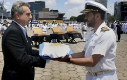“Some time has gone by since the Navy last incorporated new units. This is significant for what it means to the Navy's spirit”, said minister Agustín Rossi. during the ceremony