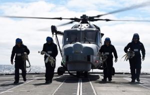 HMS Lancaster is the first ship to deploy with the Royal Navy’s newest helicopter, the Wildcat. 