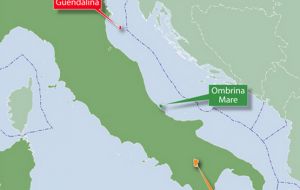 Rockhopper's Ombrina Mare project lies within 12 nautical miles off the coast of Italy and will therefore be affected by the restrictions
