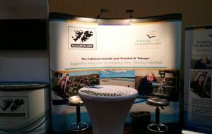 The Falklands' government stand at the energy conference considered the premier meeting of the industry in the Caribbean 
