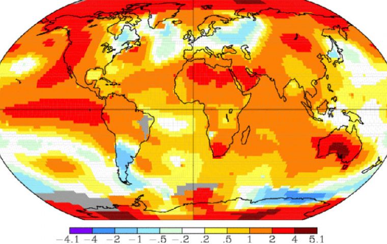 Compared to 2014, last year was 0.29 Fahrenheit (0.13 Celsius) warmer, the “largest margin by which the annual global temperature record has been broken.”