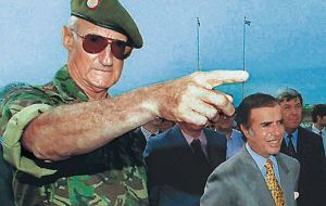 Balza was head of the Army when Carlos Menem was president in the nineties and later was ambassador to Colombia and Costa Rica under the Kirchner couple 