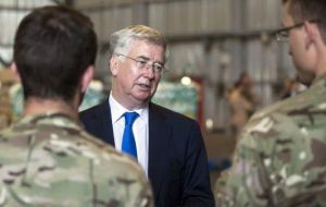 Fallon said there was no particular reason for him to visit the Falklands, other than that a Defense Secretary should visit military bases (Pic EPA)