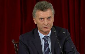 Griesa noted that Macri addressed the Argentine Congress on Tuesday to urge approval of settlements. 