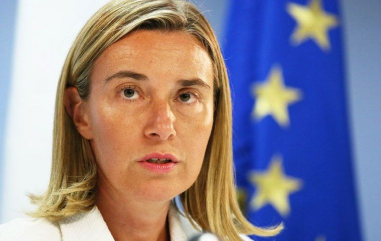  Ms Mogherini is expected next Wednesday in Buenos Aires; following a meeting with her peer Susana Malcorra, the EU official will be received by president Macri 