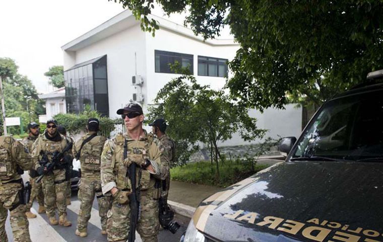 Officers from the Federal Police swarmed Lula residence in Sao Paulo, and about 200 officers and 30 tax auditors were involved in the operation 