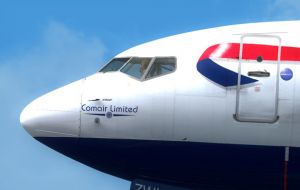 Comair will be offering weekly flights to St Helena, every Saturday, on a Boeing 737-800 aircraft in British Airways livery. 