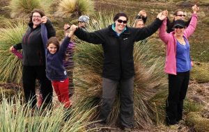 Falkland Islanders celebrate the conservation plant program (Pic Falklands Conservation)