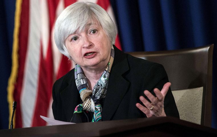 “Proceeding cautiously will allow us to verify that the labor market is continue to strength given the economic risk from abroad,” said Fed Chairman Janet Yellen.